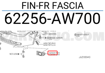 Nissan 62256AW700 FIN-FR FASCIA