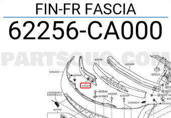 Nissan 62256CA000 FIN-FR FASCIA
