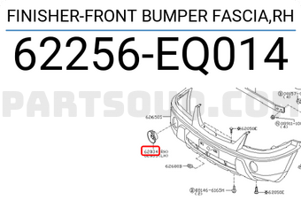 Nissan 62256EQ014 FINISHER-FRONT BUMPER FASCIA,RH