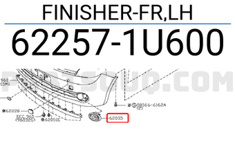Nissan 622571U600 FINISHER-FR,LH