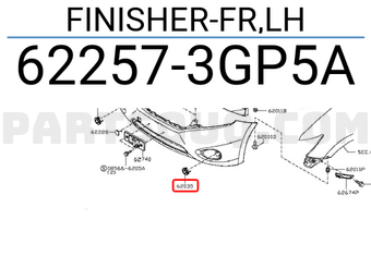 Nissan 622573GP5A FINISHER-FR,LH