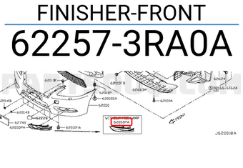 Nissan 622573RA0A FINISHER-FRONT
