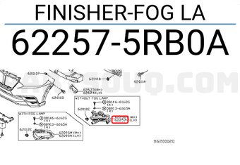Nissan 622575RB0A FINISHER-FOG LA