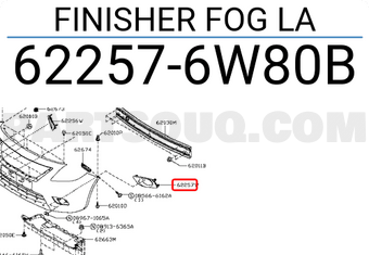 Nissan 622576W80B FINISHER FOG LA