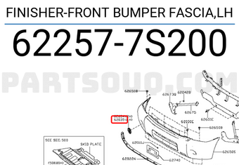 Nissan 622577S200 FINISHER-FRONT BUMPER FASCIA,LH