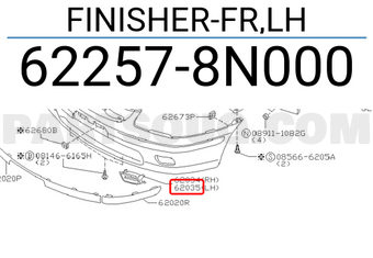 Nissan 622578N000 FINISHER-FR,LH
