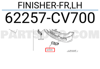 Nissan 62257CV700 FINISHER-FR,LH