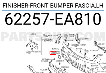 Nissan 62257EA810 FINISHER-FRONT BUMPER FASCIA,LH