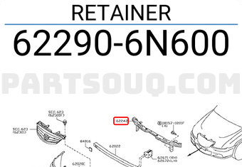 Nissan 622906N600 RETAINER