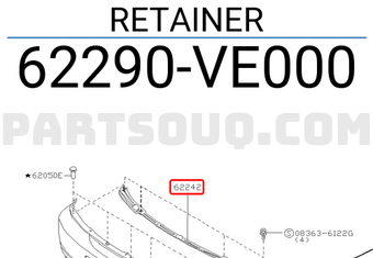 Nissan 62290VE000 RETAINER