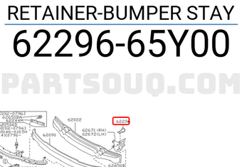 Nissan 6229665Y00 RETAINER-BUMPER STAY