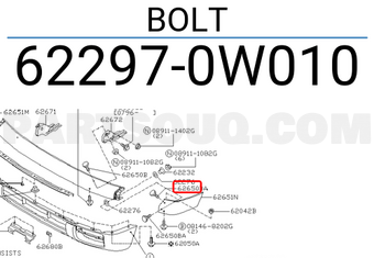 Nissan 622970W010 BOLT