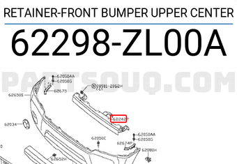 Nissan 62298ZL00A RETAINER-FRONT BUMPER UPPER CENTER