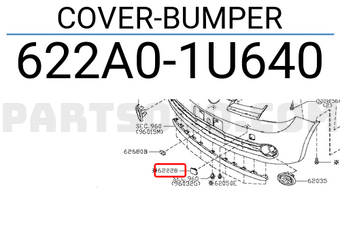 Nissan 622A01U640 COVER-BUMPER