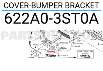 Nissan 622A03ST0A COVER-BUMPER BRACKET