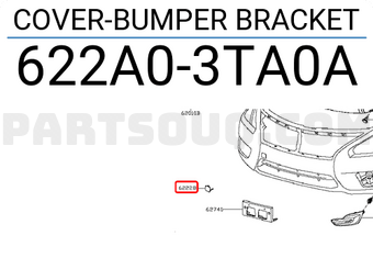 Nissan 622A03TA0A COVER-BUMPER BRACKET