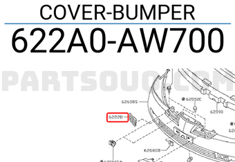 Nissan 622A0AW700 COVER-BUMPER