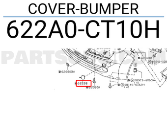 Nissan 622A0CT10H COVER-BUMPER