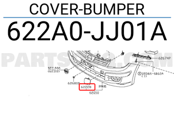 Nissan 622A0JJ01A COVER-BUMPER
