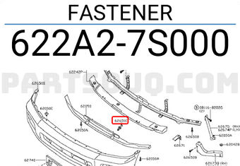 Nissan 622A27S000 FASTENER