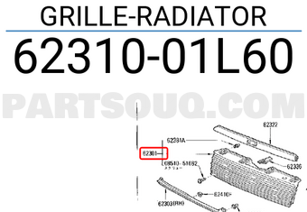 Nissan 6231001L60 GRILLE-RADIATOR