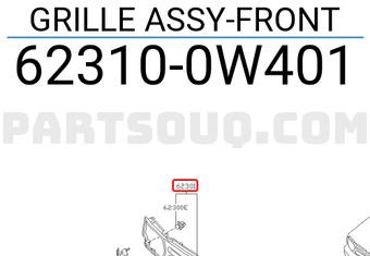 Nissan 623100W401 GRILLE ASSY-FRONT