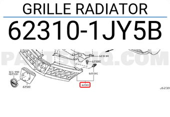 Nissan 623101JY5B GRILLE RADIATOR