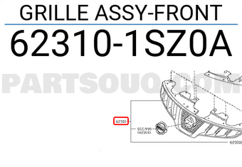 Nissan 623101SZ0A GRILLE ASSY-FRONT