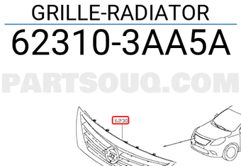 Nissan 623103AA5A GRILLE-RADIATOR