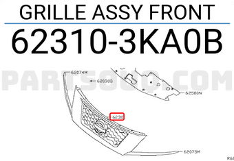 Nissan 623103KA0B GRILLE ASSY FRONT
