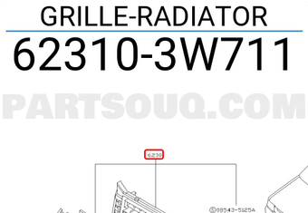 Nissan 623103W711 GRILLE-RADIATOR