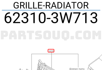 Nissan 623103W713 GRILLE-RADIATOR
