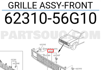 Nissan 6231056G10 GRILLE ASSY-FRONT