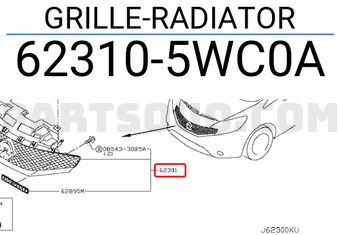 Nissan 623105WC0A GRILLE-RADIATOR