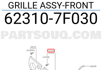 Nissan 623107F030 GRILLE ASSY-FRONT