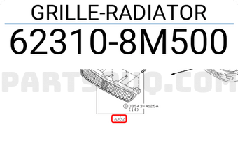 Nissan 623108M500 GRILLE-RADIATOR