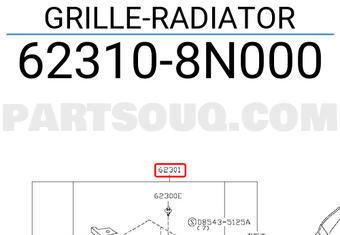 Nissan 623108N000 GRILLE-RADIATOR