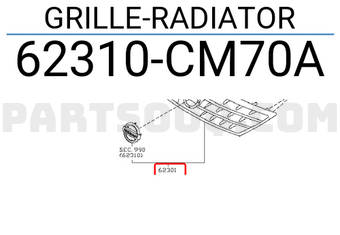 Nissan 62310CM70A GRILLE-RADIATOR
