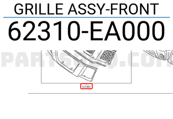 Nissan 62310EA000 GRILLE ASSY-FRONT