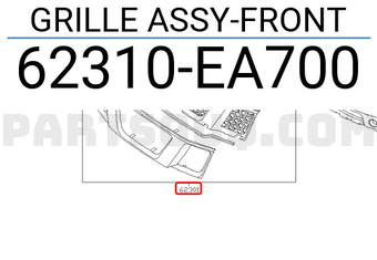 Nissan 62310EA700 GRILLE ASSY-FRONT
