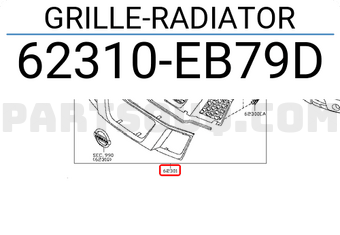 Nissan 62310EB79D GRILLE-RADIATOR