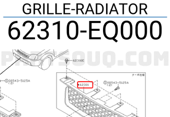 Nissan 62310EQ000 GRILLE-RADIATOR