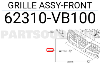 Nissan 62310VB100 GRILLE ASSY-FRONT