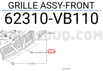 Nissan 62310VB110 GRILLE ASSY-FRONT