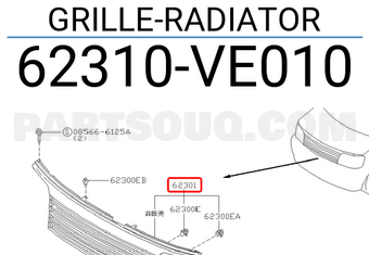 Nissan 62310VE010 GRILLE-RADIATOR