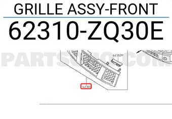 Nissan 62310ZQ30E GRILLE ASSY-FRONT