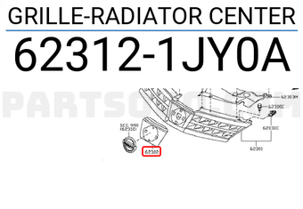 Nissan 623121JY0A GRILLE-RADIATOR CENTER
