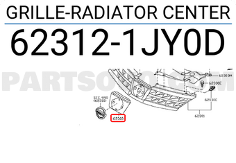 Nissan 623121JY0D GRILLE-RADIATOR CENTER