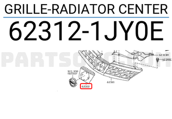 Nissan 623121JY0E GRILLE-RADIATOR CENTER