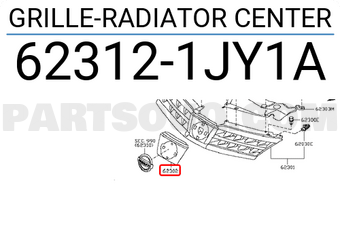 Nissan 623121JY1A GRILLE-RADIATOR CENTER